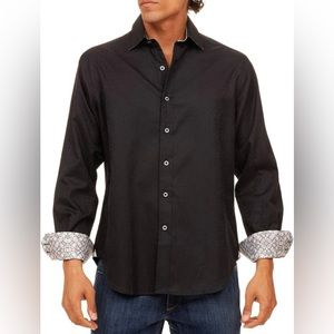 Robert Graham Long Sleeve Black Button Shirt
